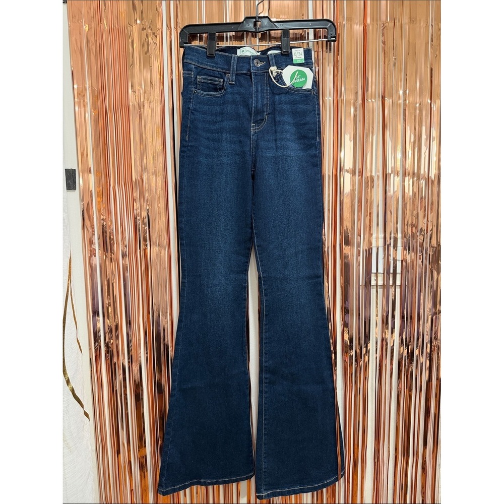 Re Generation Celebrity Pink Flower Flare Jeans Dark Muse 0/24 CJ22687WB03
